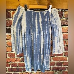 Style Envy Cold Shoulder Tie Dye Bohemian Short Dress Size M